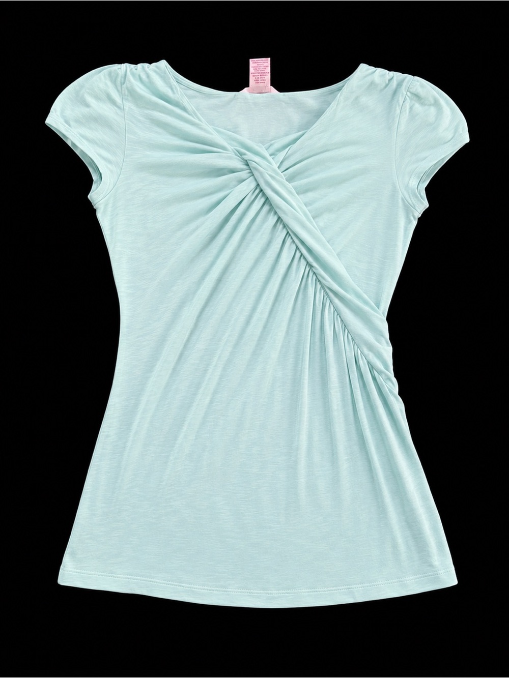 Candie’s Mint Green Twist Front Gathered Top Size Large